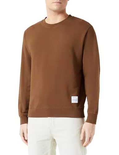 Replay Herren Sweatshirt aus Baumwolle, Modell Sandal Wood 442