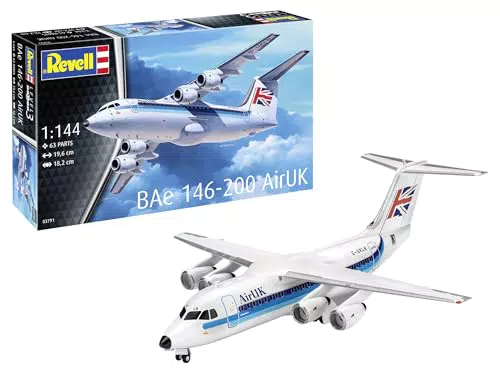 Revell Modellbau BAe 146-200 Modellbausatz für Flugzeugliebhaber
