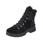 Rieker Damen Z1010 Schnürstiefel, Schwarz