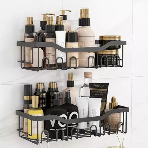 RIGORS Duschregal, selbstklebendes hängendes Badregal aus Edelstahl für Badezimmer