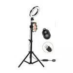 Ringleuchte Set - Selfie LED Ringlicht mit Stativ und Telefonhalter für YouTube