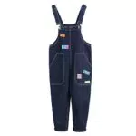 Rolanko Mädchen Jeans Latzhose Jumpsuit mit Verstellbaren Hosenträgern