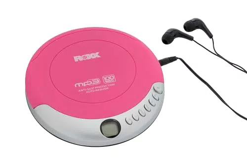 ROXX PCD 501 Tragbarer MP3-CD-Player mit Anti-Schock und LCD-Display