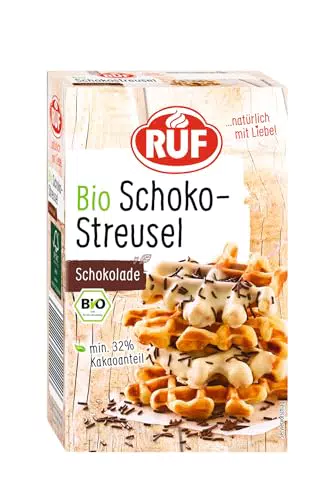 RUF Bio Schoko Streusel - Topping für Waffeln, Eis, Muffins und Kuchen