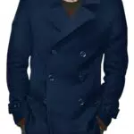 Runcati Herren Klassischer Zweireiher Mantel Slim Fit Winterjacke Trenchcoat