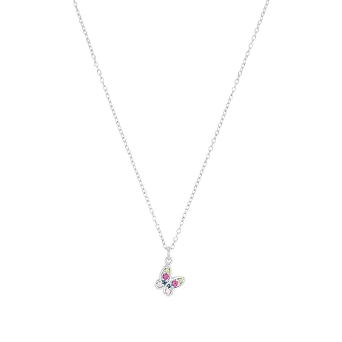 s.Oliver Halskette 925 Sterling Silber mit Zirkonia für Mädchen, Modell 2033912