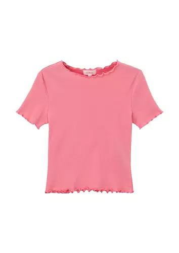 s.Oliver Mädchen T-Shirt mit Rollsaum