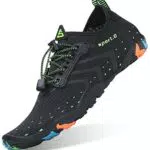 SAGUARO Kinder Badeschuhe Damen Aquaschuhe Mädchen Schwimmschuhe Sommer Jungen Barfuß Schuhe Wasserschuhe rutschfeste Strandschuhe Schwarz