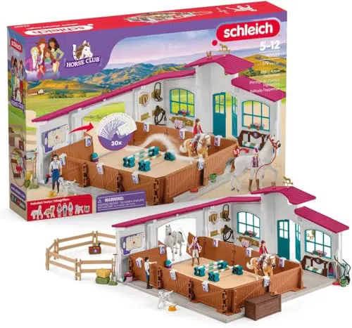 Schleich Horse Club Reithalle Peppertree mit Hindernissen und Zubehör für Kinder