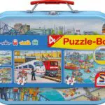 Schmidt Spiele Verkehrsmittel Kinderpuzzle im Metallkoffer