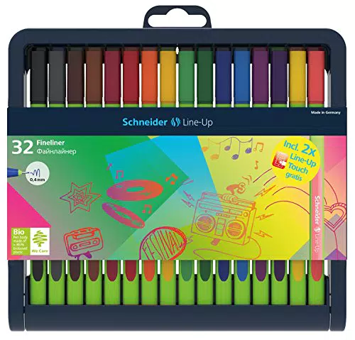 Schneider Fineliner 0,4 mm aus biobasiertem Kunststoff, ausgezeichnet mit Blauer Engel