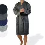 SIEGENTHAL® Herren Bademantel Waffelpique 100% Baumwolle mit Schalkragen