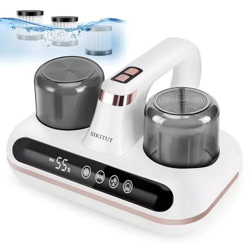 SIKITUT Milbensauger 5-in-1 mit UV-C-Licht und HEPA-Filter für Allergiker