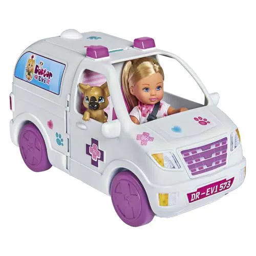 Simba Evi Love Doktor 2-in-1 Tiermobil mit Tierärztin und Zubehör für Kinder ab 3 Jahren