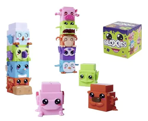 Simba Bloxies Figur - Stapelbare Tier-Bausteine mit Bewegungseffekt für Kinder