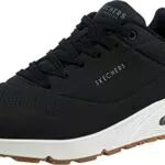 Skechers Herren UNO Stand ON AIR Sneaker, Black Durabuck/Trim