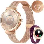 Smartwatch Damen Fitnessuhr mit Touchscreen, Schrittzähler und Blutdruckmessung