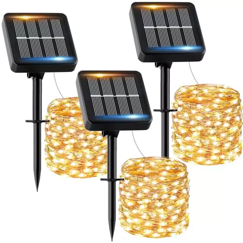 Solar Lichterkette Außen, 120 LED, Wetterfest, IP65, für Garten und Balkon