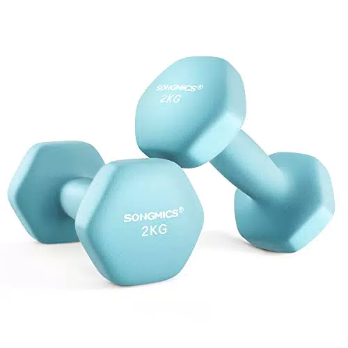 SONGMICS Hanteln Kurzhanteln Hexagon Neopren-Beschichtung Krafttraining Workout
