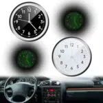 SPORWAY Mini Auto Armaturenbrett Uhr – Quarz Analoge Dashboard Uhr