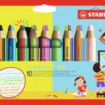 STABILO Woody 3 in 1 Duo Buntstift - Wasserfarbe & Wachsmalkreide