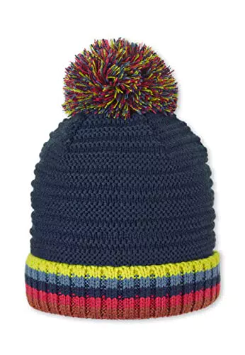 Sterntaler Unisex Kinder Mütze Bommelstrickmütze Umschlag