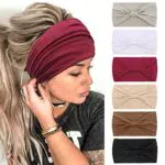 Boho Haarreifen für Damen – Elastische Stirnbänder mit Blumendruck für Yoga und Sport