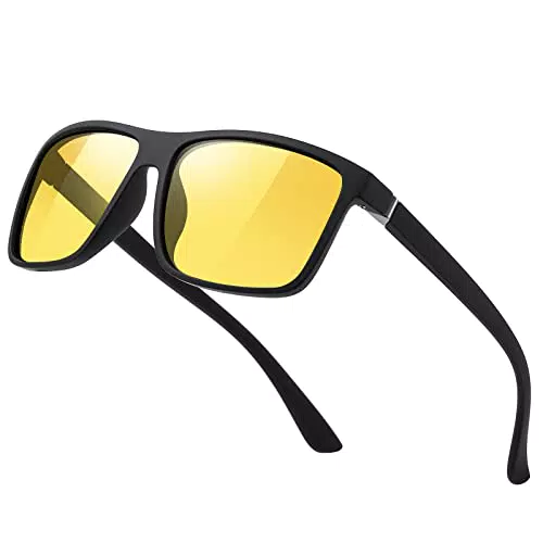 Suoso Polarisierte Sonnenbrille Unisex Retro UV400 für Nachtfahrten