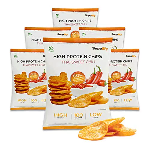 Supplify High Protein Chips vegan mit Thai Sweet Chili – Low Carb Fitness Snack