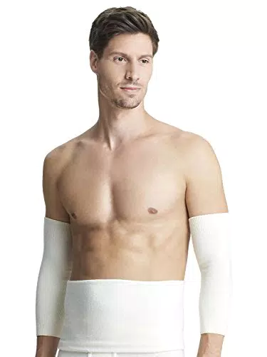 Susa Damen Unisex Angora Gelenkwärmer Unterhemd - Weiß