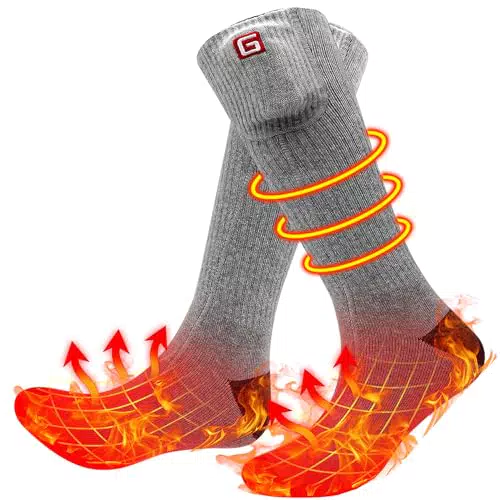 Elektrische Beheizbare Socken für Herren und Damen mit wiederaufladbaren Batterien - Ideal für Camping, Skifahren und Outdoor-Aktivitäten