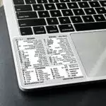 SYNERLOGIC Tastenkürzel Aufkleber für Word/Excel (Mac) - Laminierte Vinyl-Ausführung