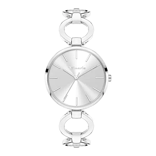 Tamaris Damen analog Quarz Uhr mit Edelstahl Armband TT-0080-MQ