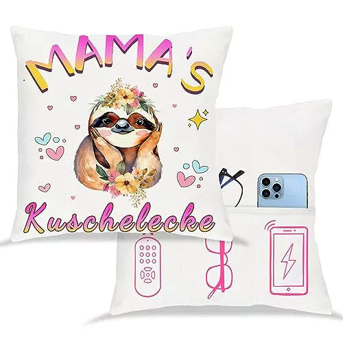 Tarklanda Mama Kuschelecke Kissenbezug Zierkissen Geschenk für Mama