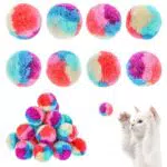 Teaaha Katzenspielzeug Bälle aus Filz – Weiche Pom Pom Bälle für Katzen und Kätzchen