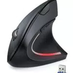 TECKNET Ergonomische Vertikale Maus, Kabellose Optische Maus 4800 DPI für Windows und Mac