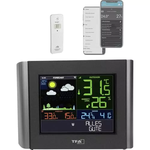 TFA Dostmann Wetterstation View 35.8000.01 mit WLAN und 12-Stunden-Vorhersage