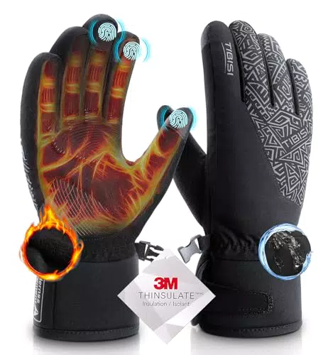 TIBISI Winterhandschuhe für Herren und Damen - Thermo, wasserdicht, rutschfest