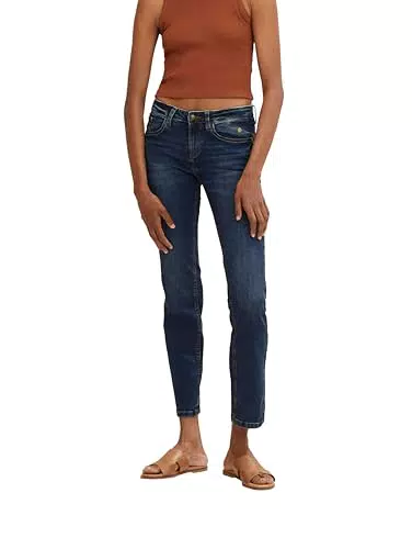 TOM TAILOR Damen Alexa Straight Jeans, 10281 - Mid Stone Wash Denim