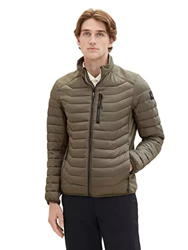 TOM TAILOR Herren Hybrid Steppjacke mit Stehkragen