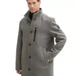 TOM TAILOR Herren Wollmantel mit Knopfleiste, Modell 1043708