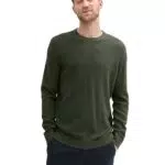 TOM TAILOR Herren Basic Strickpullover aus Baumwolle, Modell 36230
