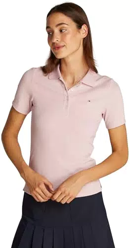 Tommy Hilfiger Damen Poloshirt Kurzarm 1985 Pique Slim Fit