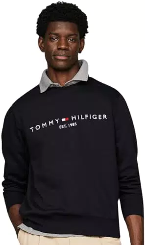 Tommy Hilfiger Herren Sweatshirt Logo ohne Kapuze
