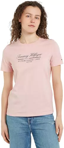 Tommy Hilfiger REG Script Graphic Langarmhemd Damen