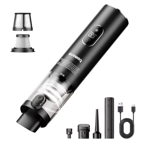 Tomons Handstaubsauger kabellos mit LED-Licht und HEPA-Multifiltration