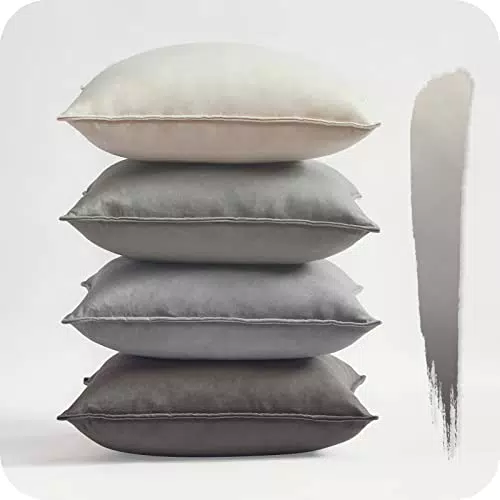 Topfinel Kissenbezug Samt für Sofa, Schlafzimmer und Wohnzimmer, flauschig