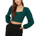 TRENDYOL Damen Crop Bluse Westlich