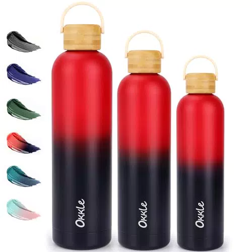 Edelstahl Trinkflasche mit Griff, 750ml, Auslaufsicher, BPA-frei, Vakuumisoliert