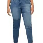 Ulla Popken Damen Denim Patch Jeans